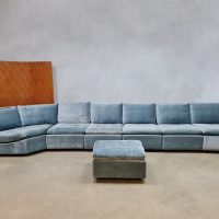 Vintage design modular velvet sofa Walter Knoll