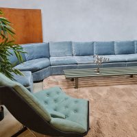 Vintage design modular velvet sofa modulaire elementen lounge bank Walter knoll