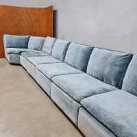 Vintage design modular velvet sofa Walter Knoll