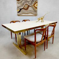 Vintage dining table eetkamertafel Willy Rizzo 'Extravagant chique'
