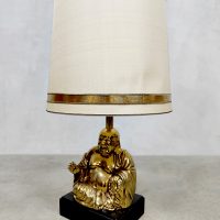 Vintage eclectic brass Buddha table lamp Budda tafellamp