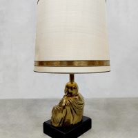 Vintage golden Buddha lamp seventies design zenn sculpture light