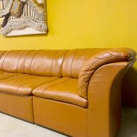 Vintage leather modular sofa Laauser