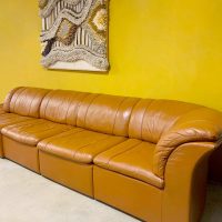 Vintage leather modular sofa Laauser