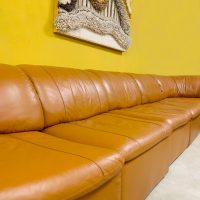 Midcentury design Laauser leather modular sofa modulaire bank leer