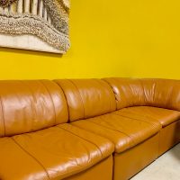Vintage leather modular sofa modulaire bank Laauser