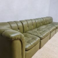Vintage modular sofa modulaire bank 'Leather green'