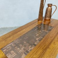 Vintage Brutalist coffee table copper salontafel 'Heinz Lilienthal'