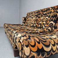 Midcentury sixties design sofa day bed lounge bank psychedelica print
