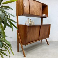 Midcentury Danish design teak top cabinet highboard wall unit