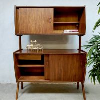Midcentury Danish design teak top cabinet highboard wall unit