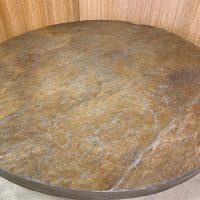 Vintage Brutalist design slate stone coffee table salontafel