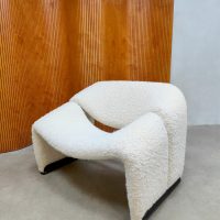Vintage 'Groovy' easy chair lounge M-chair Artifort Pierre Paulin F598