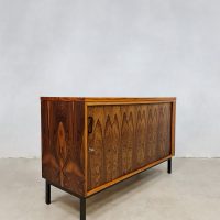 Midcentury palissander cabinet roller door vintage wandkast dressoir Eeka