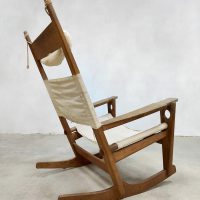 Midcentury design rocking chair Hans Wegner schommelstoel GE-673 Getama oak wood
