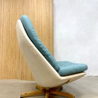 Vintage design swivel chair lounge fauteuil & ottoman Madsen & Schübel