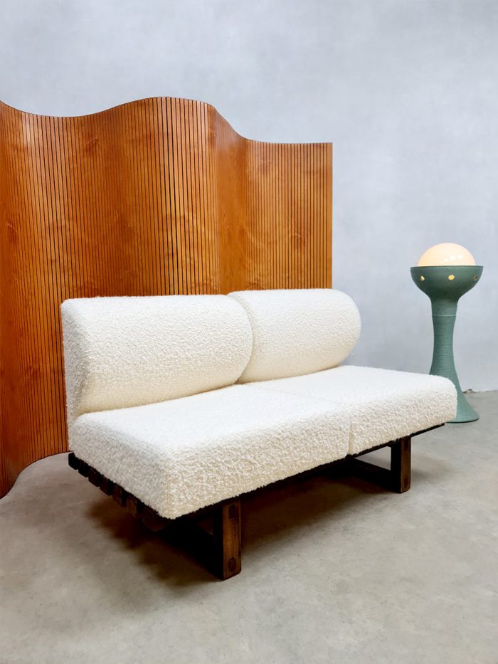 Midcentury modern sofa 'Wabi Sabi Minimalism' vintage