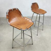 Rare Italian vintage design bar stools Les Arcs krukken kruk