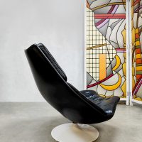 Vintage Artifort F588 swivel chair & ottoman G. Harcourt 1970s