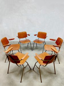 Vintage stackable chairs Kho Liang Ie CAR Katwijk 50's