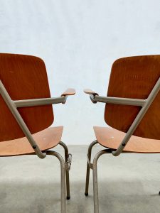 Vintage stackable chairs Kho Liang Ie CAR Katwijk 50's