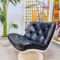 Vintage Dutch design swivel chair lounge fauteuil Geoffrey Harcourt Artifort F978