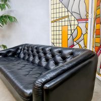 Vintage Dutch design leather sofa lounge bank Geoffrey Harcourt Artifort C610
