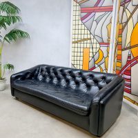 Vintage Dutch design leather sofa lounge bank Geoffrey Harcourt Artifort C610