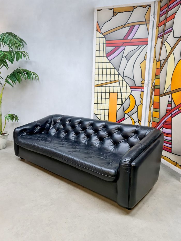 Vintage Dutch design leather sofa Geoffrey Harcourt Artifort C610