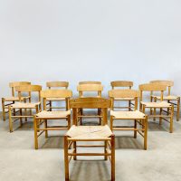 Vintage design oak dining chairs J39 Børge Mogensen