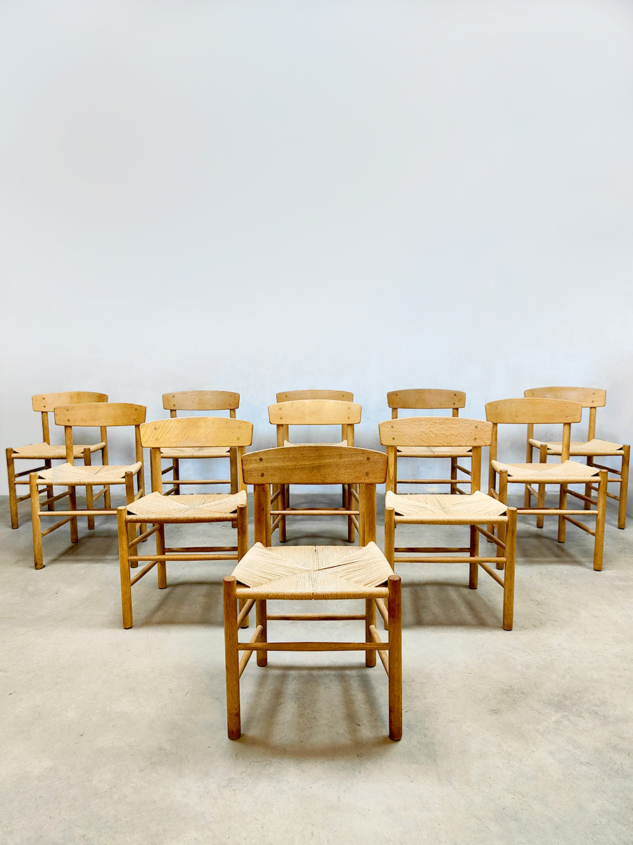 Seminarie Autonoom inschakelen Vintage design oak dinning chairs J39 Deense eetkamer stoelen Børge  Mogensen | Bestwelhip