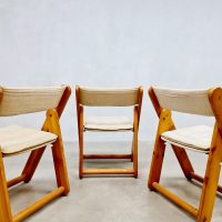 Vintage 'Kon-tiki' folding chairs klapstoelen Gilles Lundgren Ikea 70's