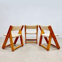 Vintage 'Kon-tiki' folding chairs klapstoelen Gilles Lundgren Ikea 70's