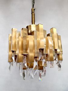 Vintage brass chandelier lamp Lumica 'pure luxury'