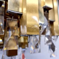 Vintage brass chandelier hanglamp lamp Lumica 'pure luxury'