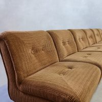 Vintage brown modular sofa modulaire elementen lounge bank 70s vibes