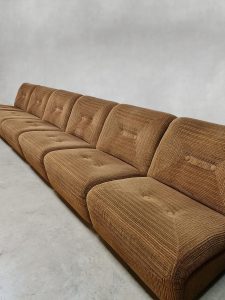 Vintage brown modular sofa 70s