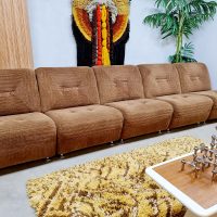 Vintage brown modular sofa 70s