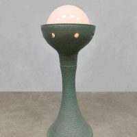 Vintage 70s brutalist ceramic floor lamp leuchten vloerlamp keramiek Doria