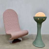 Vintage brutalist ceramic floor lamp Doria leuchten vloerlamp keramiek