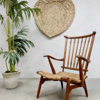 Vintage Dutch design spindle armchair fauteuil De Ster Gelderland 1950s