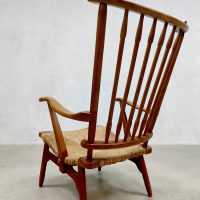 Vintage Dutch design spindle armchair fauteuil De Ster Gelderland 1950s