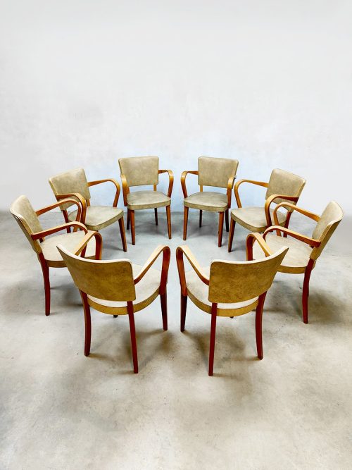 Vintage Nederlandse eetkamerstoelen Firma Gebr Verhouden 1955 dining chairs