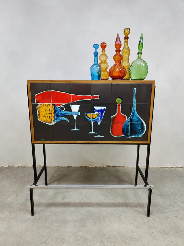 Vintage design liquor bar cabinet Belgium 1960s