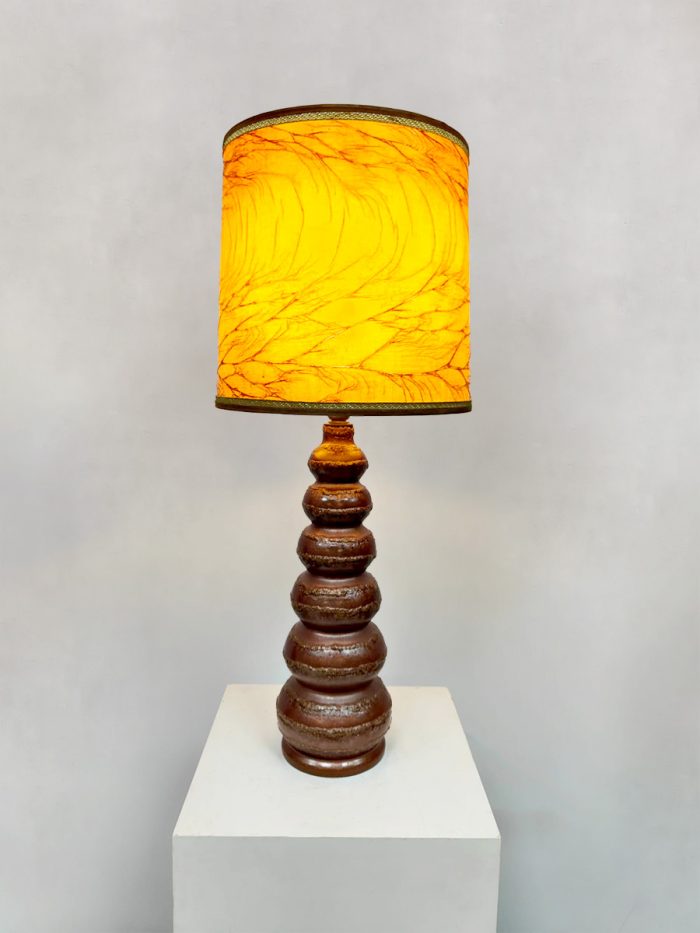 Vintage design ceramic table lamp keramieken lamp 'Earth tones'