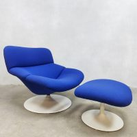 Vintage design swivel chair F518 & hocker Geoffrey Harcourt Artifort