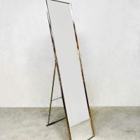 Vintage full lenght standing mirror passpiegel 'A silver touch'