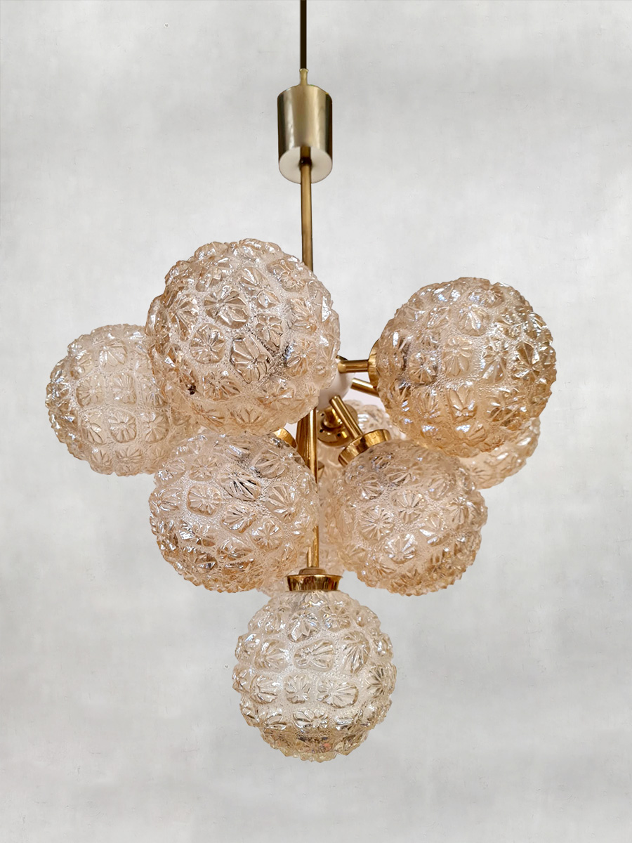 vriendelijke groet Zonder Kenmerkend Vintage brass globe chandelier 'Sputnik' hanglamp | Bestwelhip