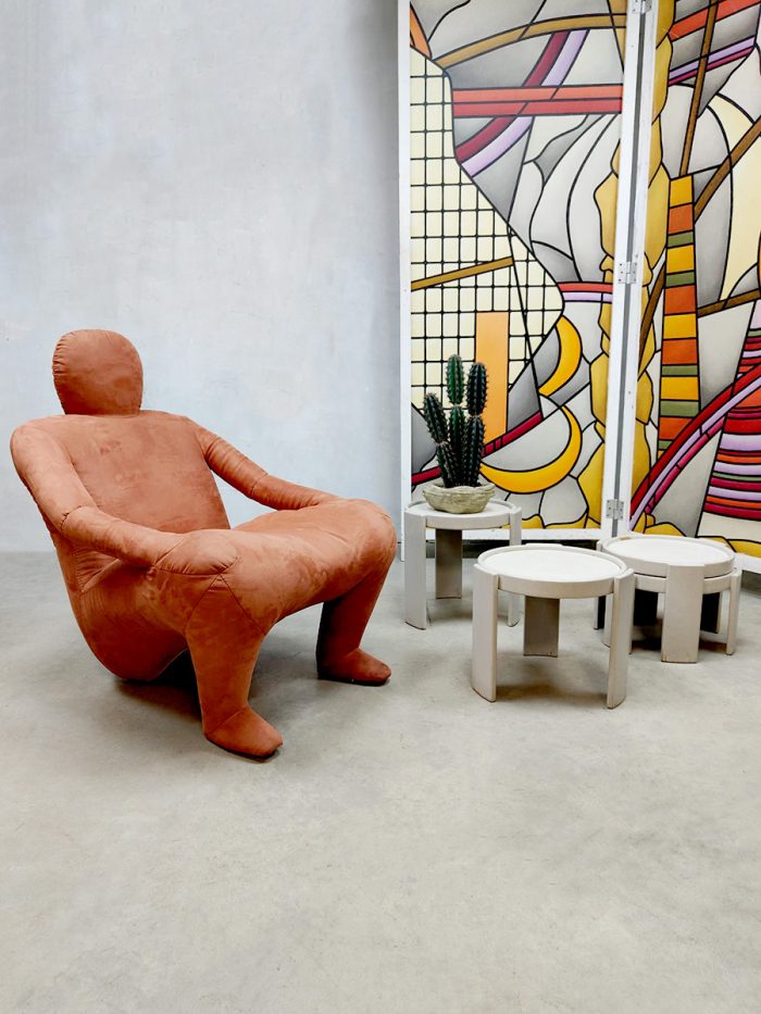 Vintage 'Human' chair Keith Haring style lounge fauteuil 'Pop Art'