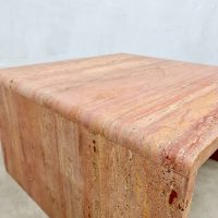 Vintage Italian travertine coffee side table 'Pink Chique'